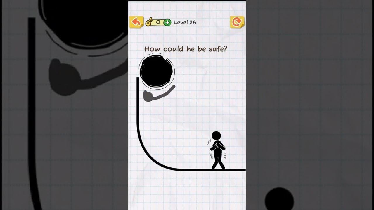 Draw 2 Save 26 level, How could he be safe? #головоломки #решение #ответы #draw2save #shorts