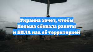 Украина хочет, чтобы Польша сбивала ракеты и БПЛА над её территорией