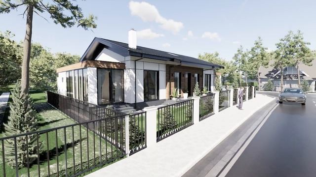 Визуализация небольшого частного дома в городе Горячий ключ смотреть онлайн