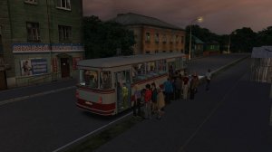 Поездка на ЛиАЗ-677М по маршруту №25 по карте Большая Деревня 1.1