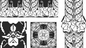 СТАРИННЫЕ СХЕМЫ. Art Nouveau. Рукоделие, вышивка, вязание. Подборка №159.