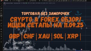 CRYPTO & FOREX Обзор на 11.09.25 -  GBP | CHF | XAU | SOL | XRP | LTC и по мелочи!