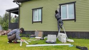 "Системы Комфорта" установка кондиционера в загородном доме, СНТ Сосновая Поляна.