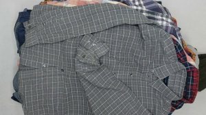 38829 Рубашки мужские тёплые фланель, 4пак, 83242, секонд (cream) оптом