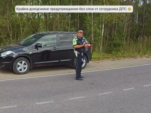 Крайне доходчивое предупреждение без слов от сотрудника ДПС 🫡✊👍