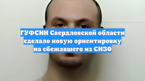 ГУФСИН Свердловской области сделало новую ориентировку на сбежавшего из СИЗО