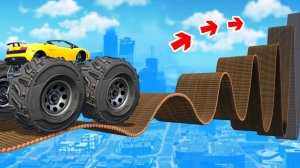 Сможет ли монстр трак проехать по мосту из бревен в гта 5 ? - эксперимент в gta 5