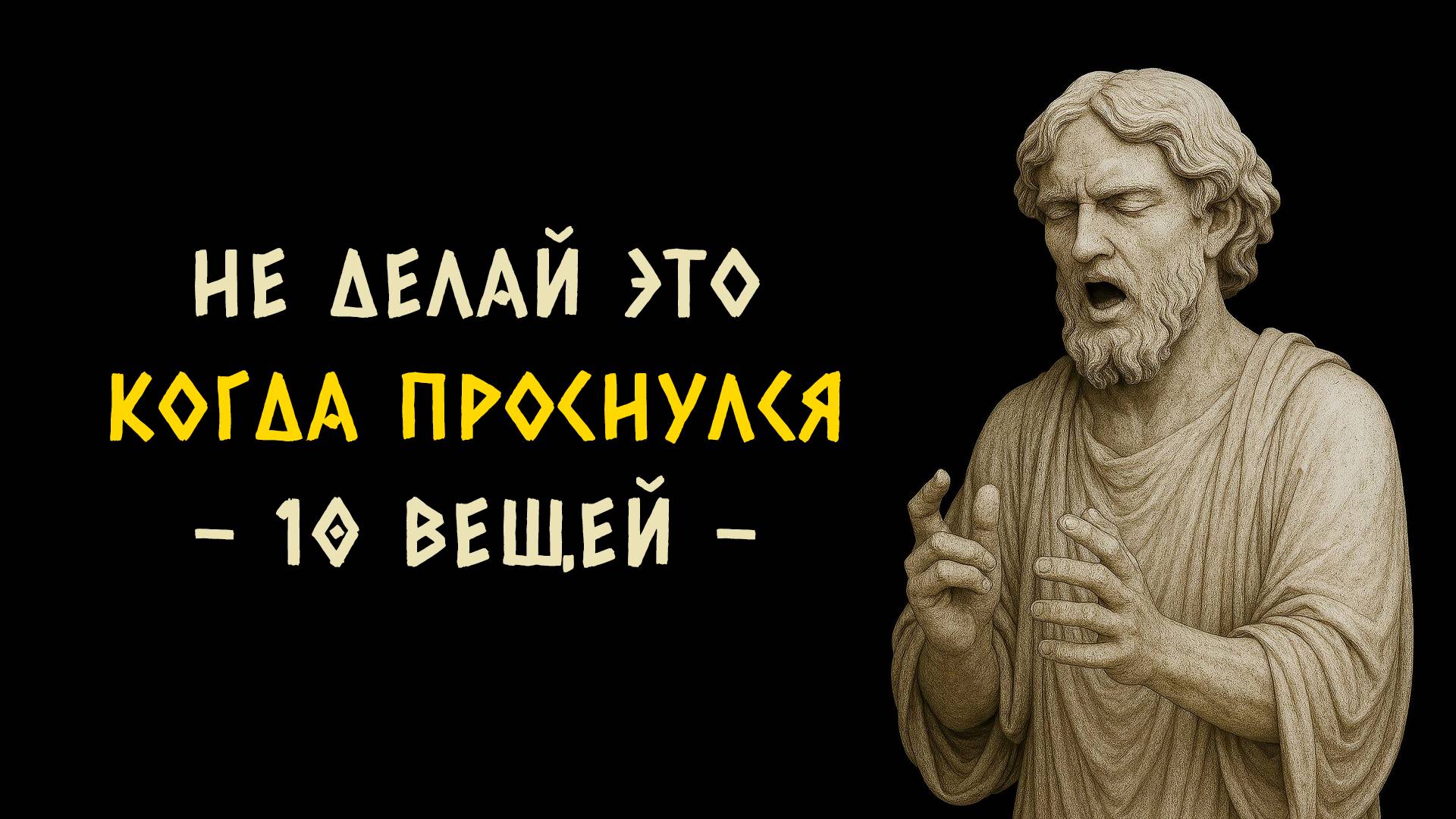 10 вещей которые никогда не следует делать когда просыпаешься! Стоицизм - Измени Жизнь.
