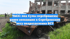 ТАСС: под Сумы переброшены ранее воевавшие в Серебрянском лесу подразделения ВСУ
