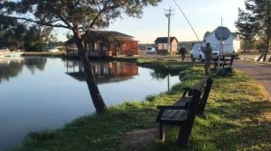 поимка карпа на большом водоёме