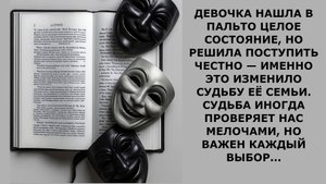 Истории из жизни. ДЕВОЧКА НАШЛА В ПАЛЬТО ЦЕЛОЕ СОСТОЯНИЕ Аудио рассказы, Жизненные истории слушать
