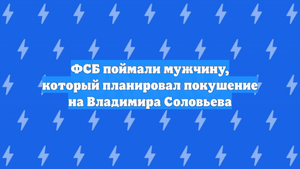 ФСБ поймали мужчину, который планировал покушение на Владимира Соловьева