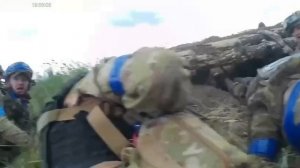 Как  хохлы воевали, бой снятый с гоу про камеры !!!