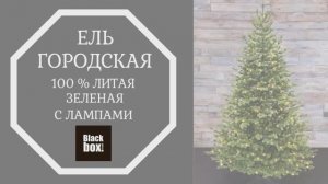 Black Box - Обзор искусственной ели Городская 100% литая, зеленая с лампами
