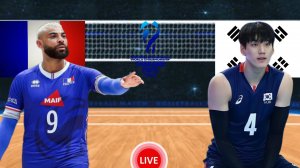 ВОЛЕЙБОЛ ЧЕМПИОНАТ МИРА (МУЖЧИНЫ).  ФРАНЦИЯ - ЮЖНАЯ КОРЕЯ.  ПРЯМАЯ ТРАНСЛЯЦИЯ