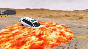 Грузовик с бортовой платформой. СПУСК МАШИНЫ с высокой горы BeamNG.Drive