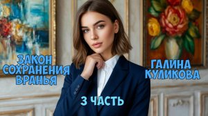 "Закон сохранения вранья". Галина Куликова. 3 часть. Аудиокнига.