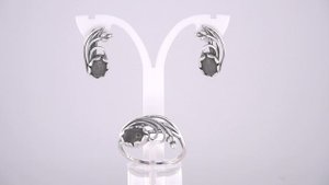 Комплект: Серьги арт.34317058С и Кольцо арт.24317058С