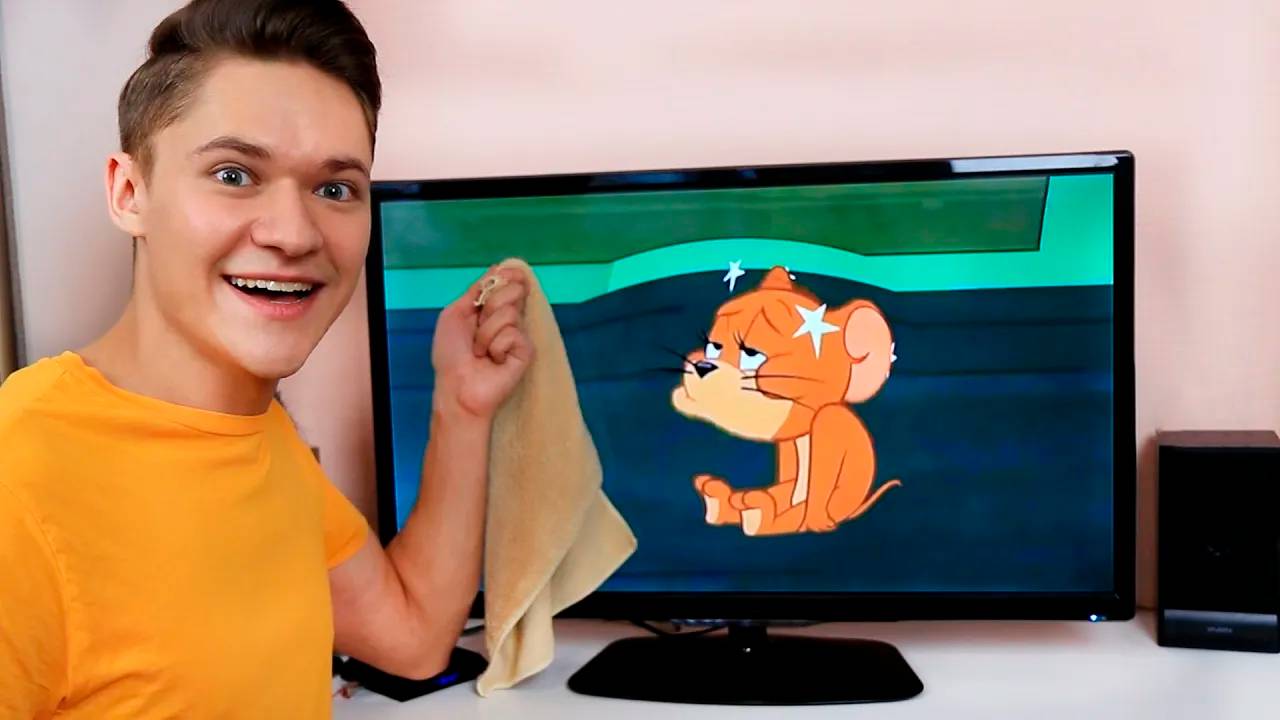 Прикол с Телевизором - Том и Джерри Бутерброд смотреть онлайн