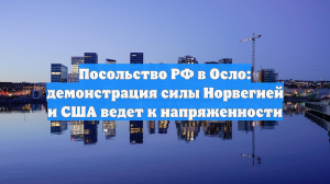 Посольство РФ в Осло: демонстрация силы Норвегией и США ведет к напряженности