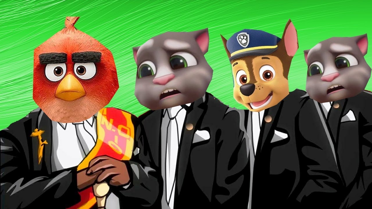 Paw patrol & Angry birds new step & Thin tom - Coffin Dance (Cover)