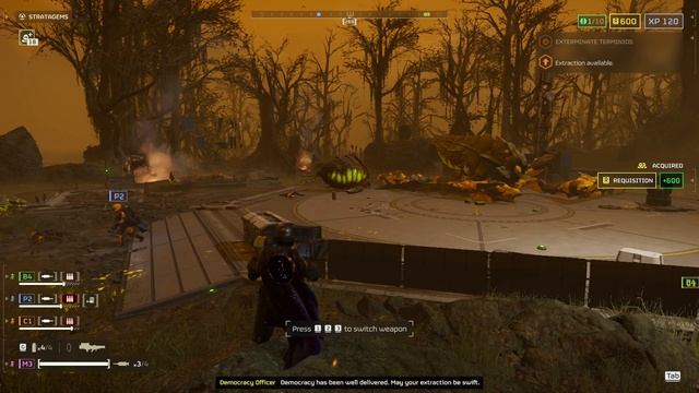 Helldivers 2: Зачистка планеты Gacrux от Терминидов (Exterminate) | Major Order - 4 дня [60fps] смотреть онлайн