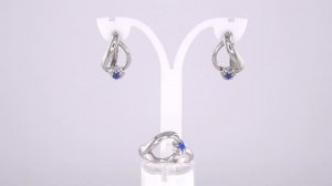 Комплект: Серьги арт.33816946Д4 и Кольцо арт.23816946Д4