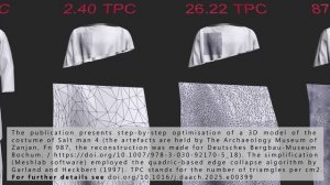 3D simplification of an archaeological costume