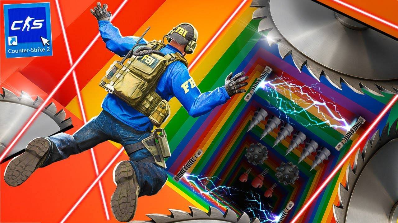 1% ШАНС ПРОЛЕТЕТЬ СКВОЗЬ ЭТО! 32 УРОВНЯ САМОГО ЭКСТРЕМАЛЬНОГО ПАРКУРА В CS2 смотреть онлайн