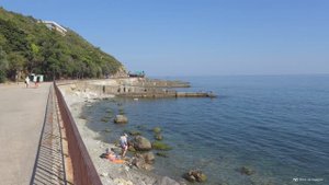 Пляж посёлка Никита на Южном берегу Крыма