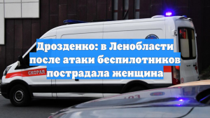Дрозденко: в Ленобласти после атаки беспилотников пострадала женщина
