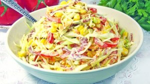 Салатик за 2 минуты – вкусный пикантный!