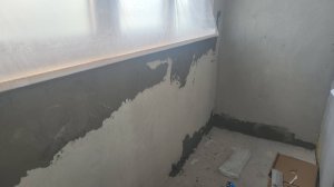 Балкон в стиле лофт: Церезит штукатурка штробы подоконника 🪟 🔪