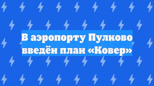 В аэропорту Пулково введён план «Ковер»