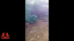 WPS-122 Цветной дым ДУПЛЕТ (двусторонний) зеленый с чекой