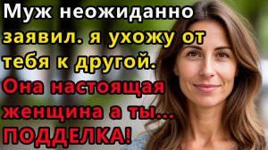 Муж неожиданно заявил: я ухожу к другой! Она настоящая женщина, а ты подделка. Аудио рассказ
