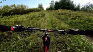 MTB. Single weekend trip. City and forest on a mountain bike.