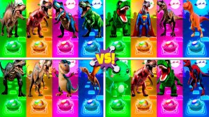 Динозавры МЕГАМИКС 141-144 уровни - Мультики про Динозавров | МУЛЬТФИЛЬМЫ ДИНОЗАВРЫ в Tiles Hop