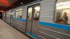 Нижегородское метро. Вечерний час-пик на станции "Горьковская"