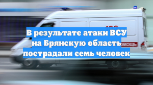 В результате атаки ВСУ на Брянскую область пострадали семь человек