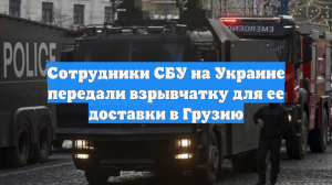 Сотрудники СБУ на Украине передали взрывчатку для ее доставки в Грузию