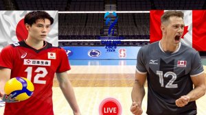 ВОЛЕЙБОЛ ЧЕМПИОНАТ МИРА (МУЖЧИНЫ).  ЯПОНИЯ - КАНАДА.  ПРЯМАЯ ТРАНСЛЯЦИЯ