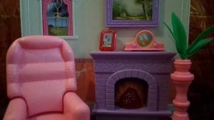 Обзор на мебель для кукол Гостинная с крестом и камином
