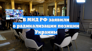 В МИД РФ заявили о радикализации позиции Украины