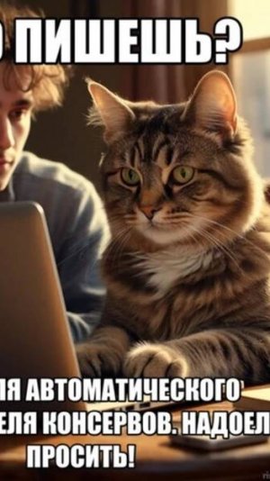 Кот-айтишник за работой