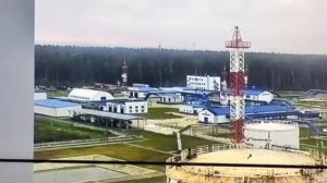 Момент удара по топливному объекту во Владимирской области. #НовостиРоссии