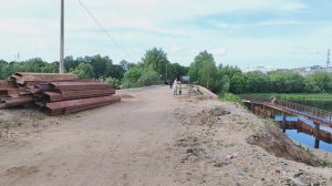 На главном мосту через Донховку в Конаково