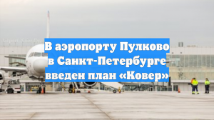 В аэропорту Пулково в Санкт-Петербурге введен план «Ковер»