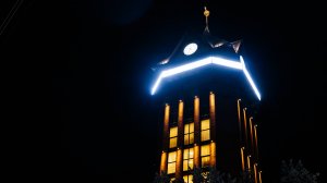 Архитектурное освещение Пожарной Каланчи г. Нояьбрьск