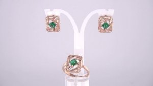 Комплект: Серьги арт.34816911-7 и Кольцо арт.24816911-7